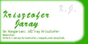 krisztofer jaray business card